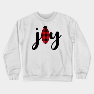 Joy Buffalo Plaid Christmas Holiday Lights Crewneck Sweatshirt